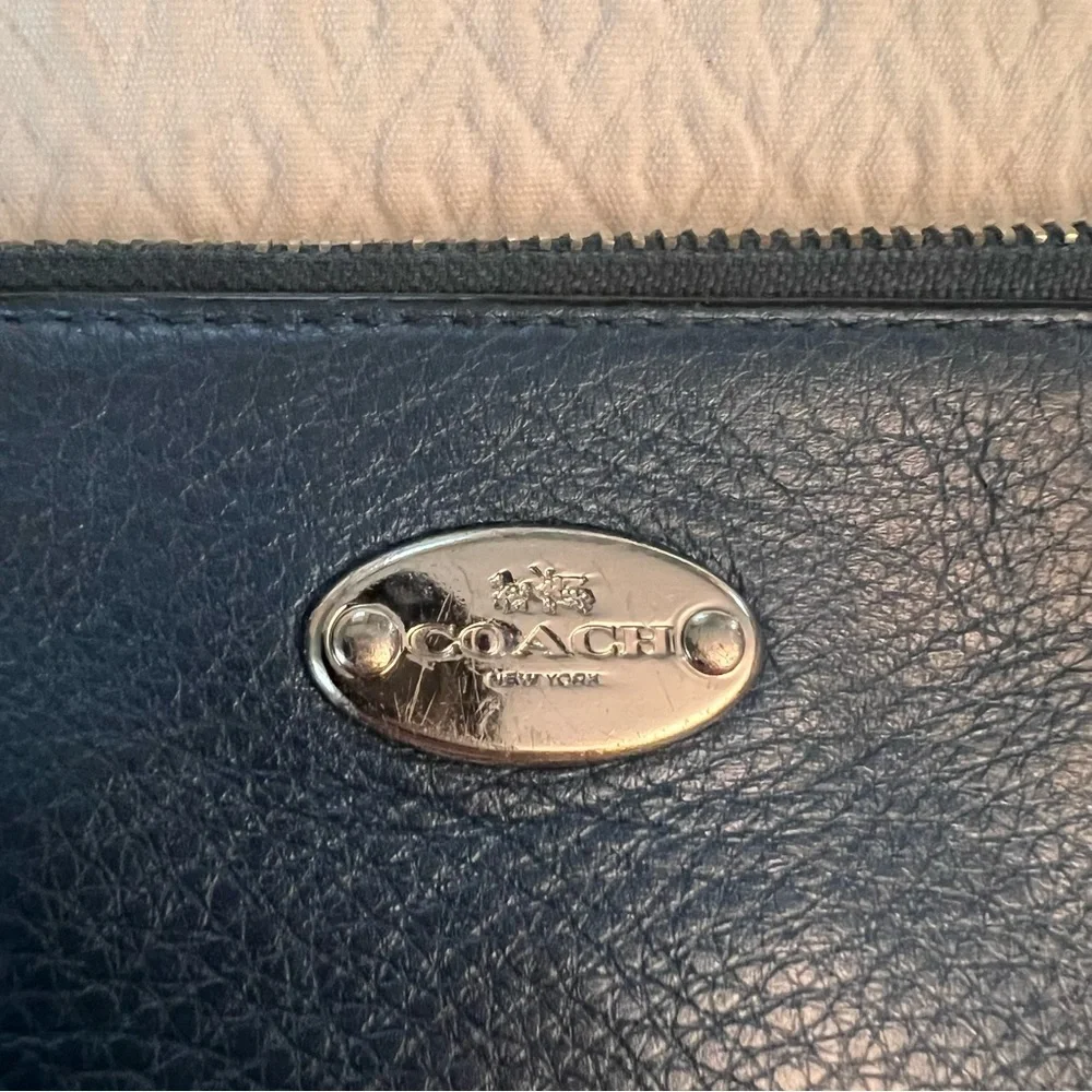COACH Pebbled Leather Wristlet